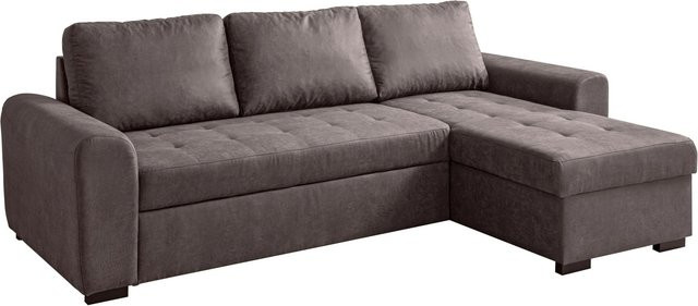 Mömax Wohnlandschaft Poll L-Form in Silber, Beige und Grau mit Polsterung und Schlaffunktion - Bild 1