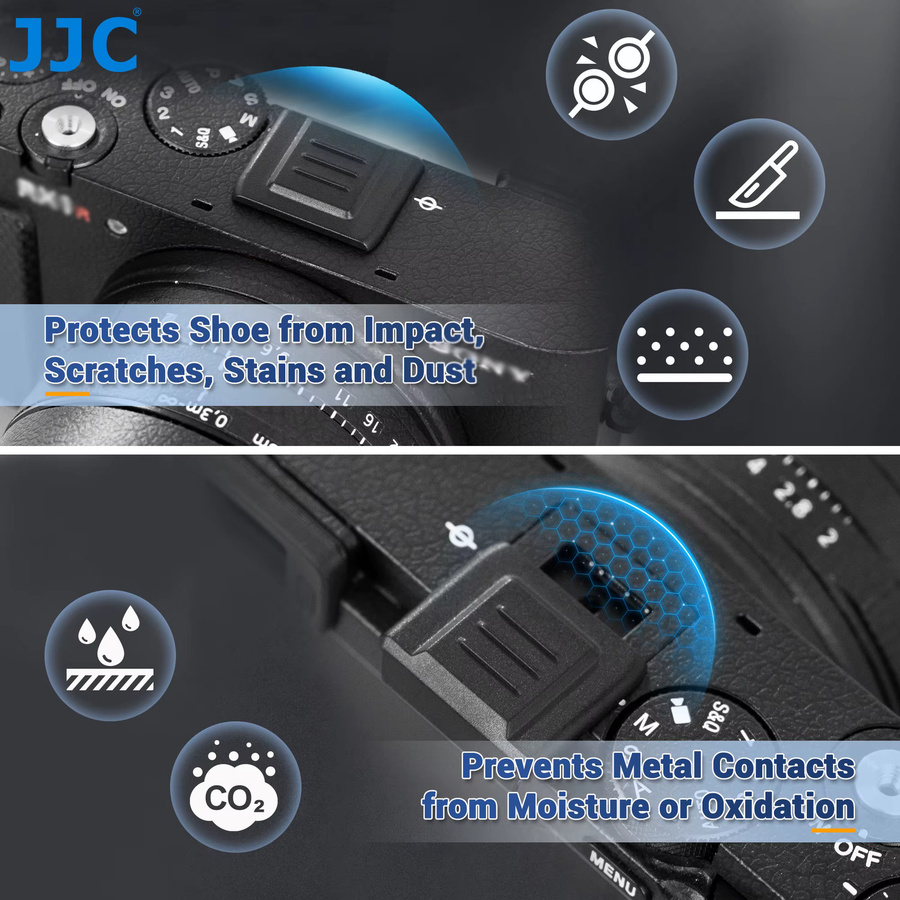 JJC Multi Interface MI Blitzschuh in Schwarz für Sony A7CR A7C II RX1R III ZV-E1 ZV-1 II ZV-E10 A9 III II A6700 A6600 A6500 A6400 A6300 A6100 - Bild 2