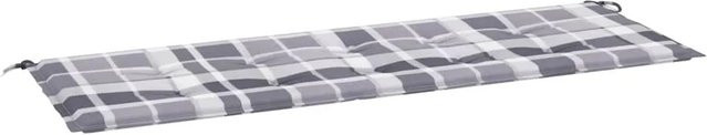 vidaXL Gartenbank-Auflage aus Oxford-Gewebe in Grau Kariert, B: 150 cm, T: 50 cm, H: 4 cm - Bild 1