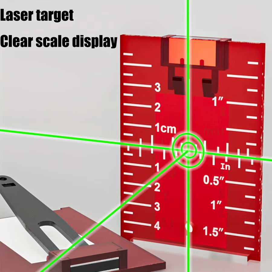 NIUXIANG Magnetische Laser Target Bodenzielplatte mit Halterung für Strahllaser in Grün und Rot - Bild 2