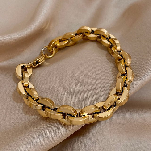Slavena Armband Edelstahl, vergoldet, Gold, Unisex - Bild 1