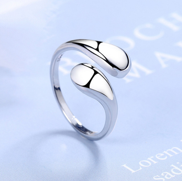 SAY Ring 925 Silber, Wassertropfen-Design, Damen - Bild 1