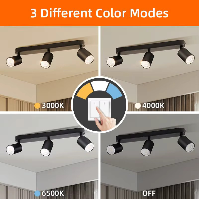 CHENBEN GU10 LED Decken-Spot-Leuchte in Schwarz für Wohnzimmer, Schlafzimmer und Flur - Bild 7