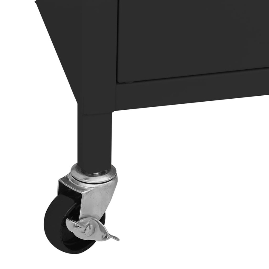 vidaXL Lagerschrank aus Stahl in Schwarz mit Regalböden, B/T/H: 60 x 35 x 56 cm - Bild 6