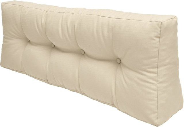 Beautissu ECO Elements Palettenkissen Rücken aus Baumwolle in Beige B/T/H: 120 x 40 x 10 cm - Bild 1