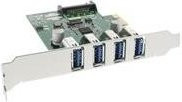 InLine USB 3.0 Schnittstellenkarte mit 4x USB-A Anschlüssen, PCIe, inklusive Low-Profile Slotblech, Silber (76661C) - Bild 1
