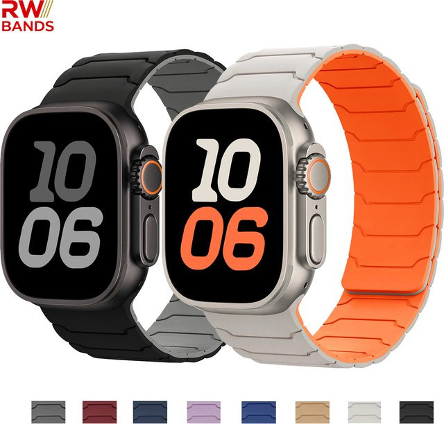 RWBANDS Uhrenarmband Silikon, Schwarz, Unisex - Bild 1