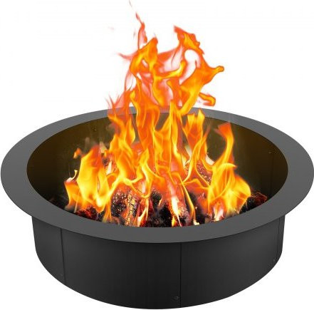 VEVOR Feuerschale Ring aus Carbonstahl, Durchmesser Außen: 91,44 cm, Durchmesser Innen: 76,2 cm, Höhe: 25,4 cm, 2,5 mm Materialstärke, DIY Feuerring für Outdoor Camping und Lagerfeuer - Bild 1