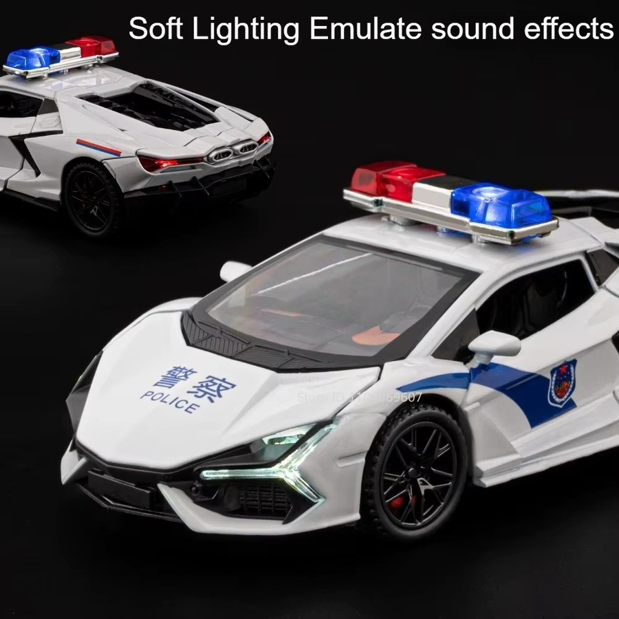 RMZ city Revuelto SVJ63 Modellauto Sportwagen, 1:32, mit Sound und Licht, Metall, Weiß - Bild 4