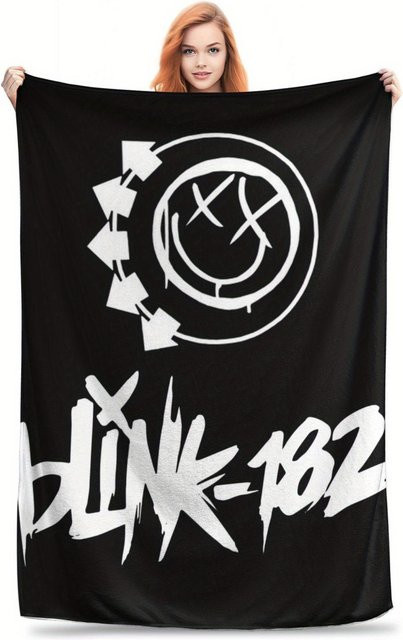 Blink-182 Logo Decke von JMG Household Supplies in Schwarz und Multicolour, B x H: 80 x 100 cm - Bild 1