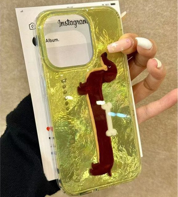 Silikon Handyhülle mit süßem Dackel Vortex Muster für dein iPhone (kompatibel mit iPhone 17 bis iPhone 7/8) - Bild 1