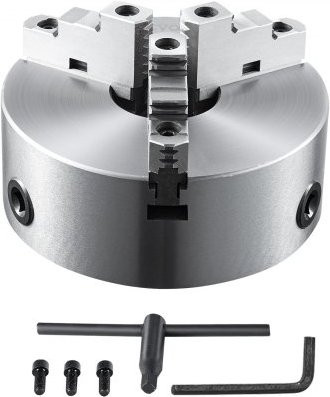 VEVOR Dreibackenfutter K11-250 Selbstzentrierendes Drehbankfutter mit 250mm Spannbereich in Silber - Bild 1