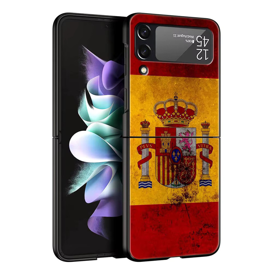 Handyhülle mit Spanien Flagge für Samsung Galaxy Z Flip3, Z Flip4 und Z Flip5 in Schwarz - Bild 2