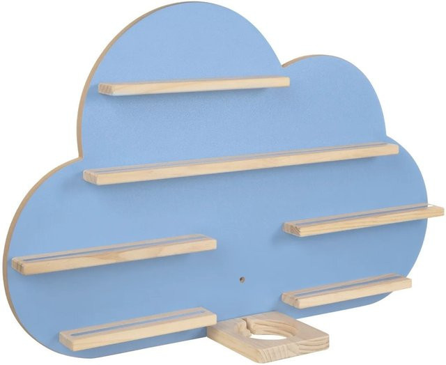 tectake Wandregal Mylittlestory Cloud in Wolkenoptik für bis zu 28 Tonies, Blau, B/H/T: 76 x 50 x 15,5 cm - Bild 1