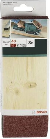Bosch Schleifband Körnung 80, 3 Stück, B: 7,5 cm, L: 45,7 cm - Bild 1