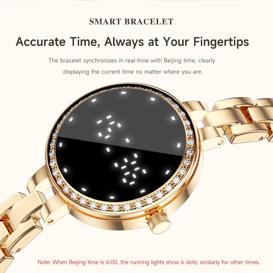 ChiBear Smartwatch, Gold, Edelstahl, Damen - Bild 1