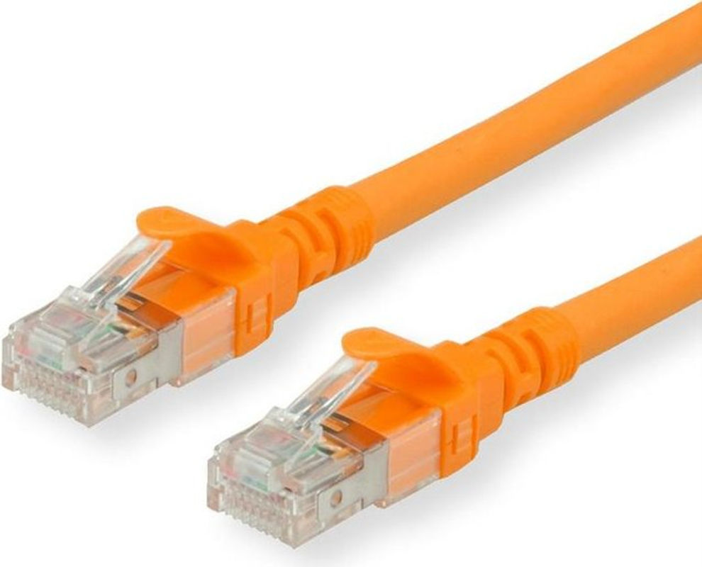 Roline RJ45 Patchkabel CAT 6a U/UTP Ethernet LAN 20 m Orange Weiß - Bild 2