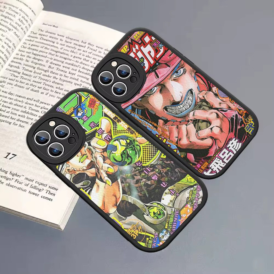 JoJos Bizarre Adventure Lederhülle für Apple iPhone 16 15 14 13 12 11 Pro Max Plus in Multicolour - Bild 3