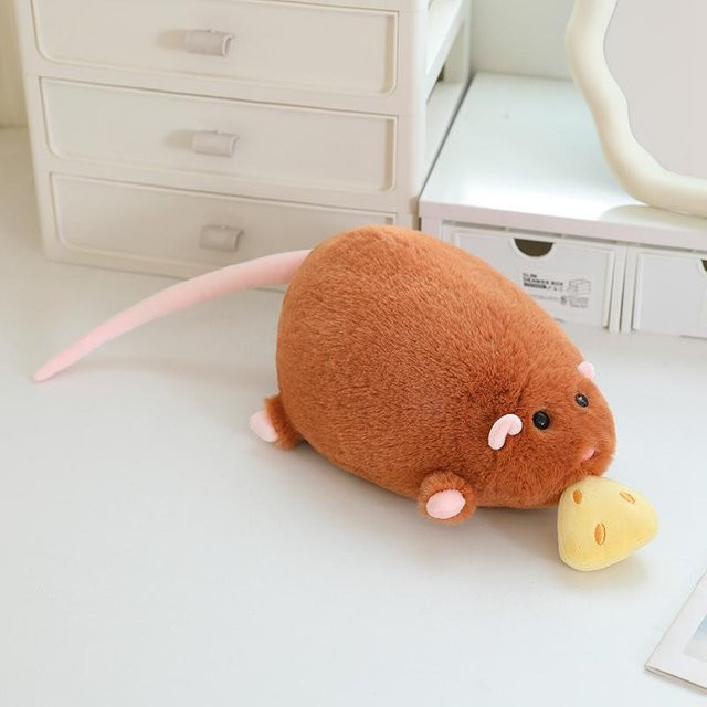 Zieh Faden Käse Ratte, Kuscheltier, 70cm, ab 14 Jahre - Bild 1