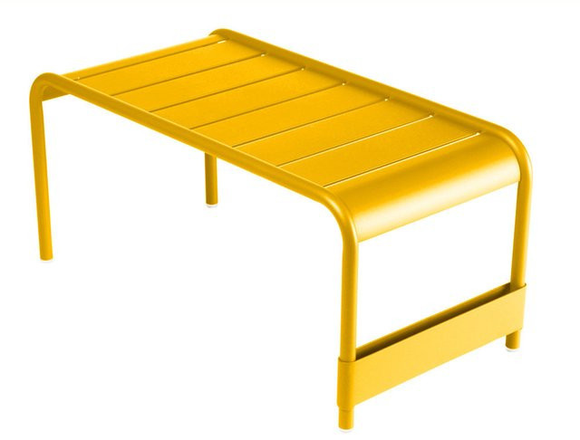 Fermob Luxembourg großer Beistelltisch aus Aluminium in Gelb für Garten und Freien - Bild 1