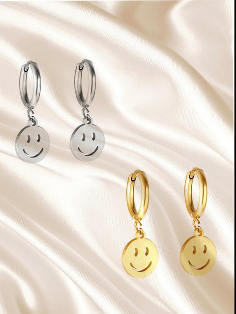 LUXUKISSKIDS Creolen Edelstahl, Gold, Damen - Bild 1