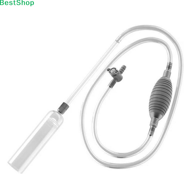 HELTC Aquarium-Siphon-Staubsauger Set mit verstärktem Luftbeutel, Kiesreiniger und Algenschaber - Bild 1