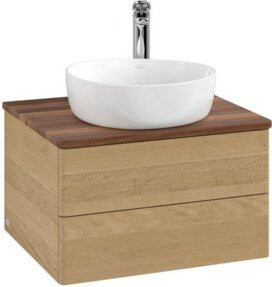 V&B Waschtischunterschrank Antao ohne Frontstruktur in Eiche Honig, B/T/H: 60 x 36 x 50 cm - Bild 1