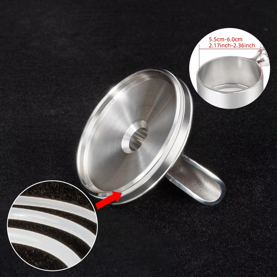 yuanirmo Kaffeegrifffilter 54 mm aus Edelstahl in Silber mit Bodenauslauf für Espresso Barista Zubehör mit Einzel- und Doppelauslauf - Bild 2