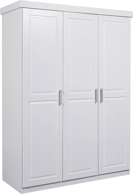 INTER LINK Kleiderschrank 3-türig in Weiß, modern und matt, B/T/H: 140 x 55 x 190 cm - Bild 1