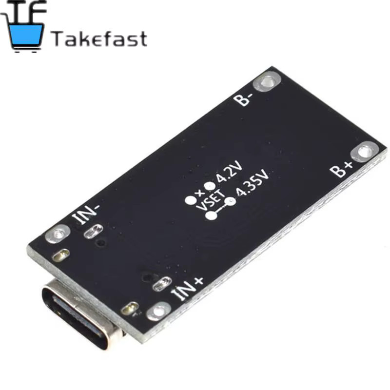 XIASONGXIN LIGHT USB-C Schnellladeplatine IP2312 für Polymer-Ternäre-Lithiumbatterien, 3A Hochstrom, CC/CV-Modus, 5V bis 4,2V, Schwarz - Bild 2