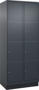 C+P Schließfachschrank Classic PLUS mit Sockel und 2 Abteilen, Anthrazitgrau, B/T/H: 80 x 50 x 195 cm - Bild 1