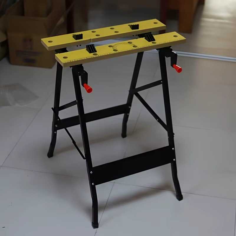 Höhenverstellbare Werkbank aus Holz von LIUSHADUOLA in Gelb, B/T/H: 76,0 x 56,0 x 20,0 cm - Bild 3