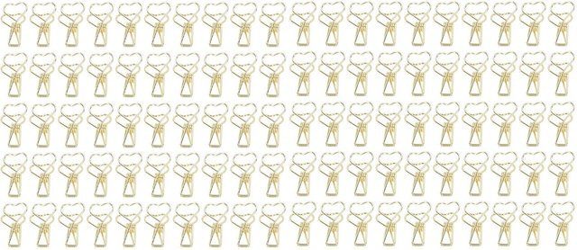 GoolRC Büroklammern in Herzform aus Metall in Gold, 100 Stück - Bild 1