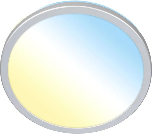 Briloner LED-Deckenleuchte Kada CCT Ultraflach in Chrom Matt, rund, Durchmesser: 29,5 cm, Höhe: 2,8 cm - Bild 1