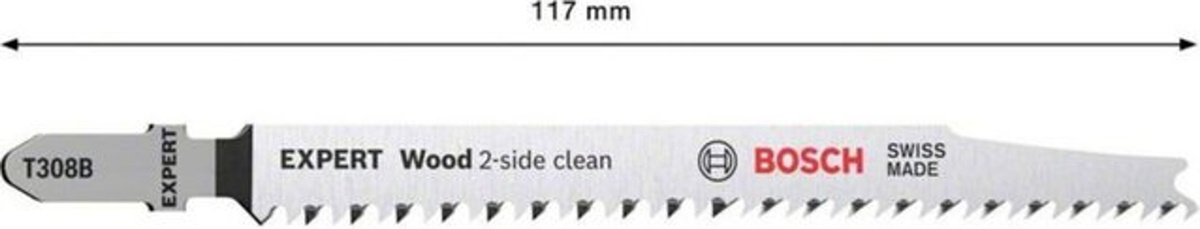 Bosch Expert Stichsägeblatt T 308 B Wood 2-side clean in Silber - Bild 2