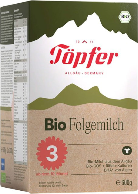 Töpfer Bio Folgemilch 3 4 x 150 g - Bild 1