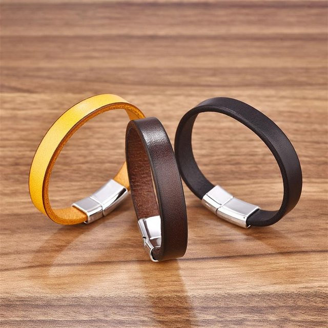 Armband Echt Leder, Vintage, Bunt, Unisex - Bild 1