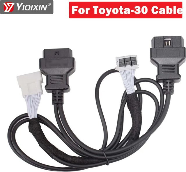 OBDSTAR FP-30 Kabel für Toyota 30-PIN Näherungsschlüssel Programmierung bei Alle-Schlüssel-Verloren, Schwarz, passend für X300 DP Plus, G3 und X300 Pro4 - Bild 1