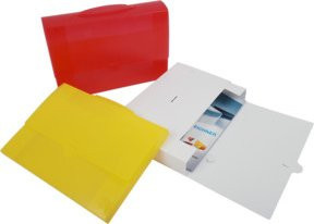 Eichner PP-Sammelmappe A4 mit Griff und Druckknopf in Blau, Höhe: 4,5 cm - Bild 1