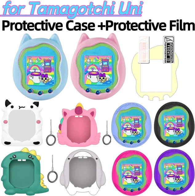 ALLOYSEED Silikon-Schutzhülle für Tamagotchi Uni 2023 mit Fingerband, weiche und kratzfeste Abdeckung - Bild 1
