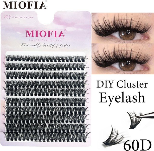 MIOFIA Cluster-Wimpern, Black, Unisex - Bild 1