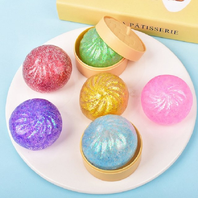 Bandai Dumpling-Stressbälle, Quetsch-Spielzeug, multicolour, blue - Bild 1