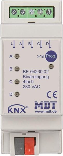MDT Binäreingang 4-fach 2TE REG in Weiß BE-04230.02 - Bild 1