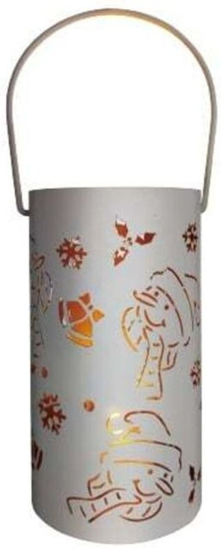 Trendline LED Laterne aus Metall in Weiß, moderne Dekoration für Weihnachten, Durchmesser: 8 cm, Höhe: 15 cm - Bild 1