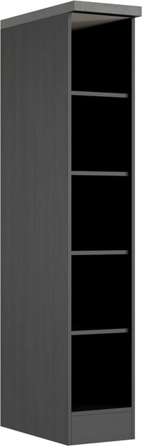 Held Möbel Küchen-Midi-Regal Turin in Wotaneiche und Graphit, B/T/H: 30 x 60 x 166 cm - Bild 1