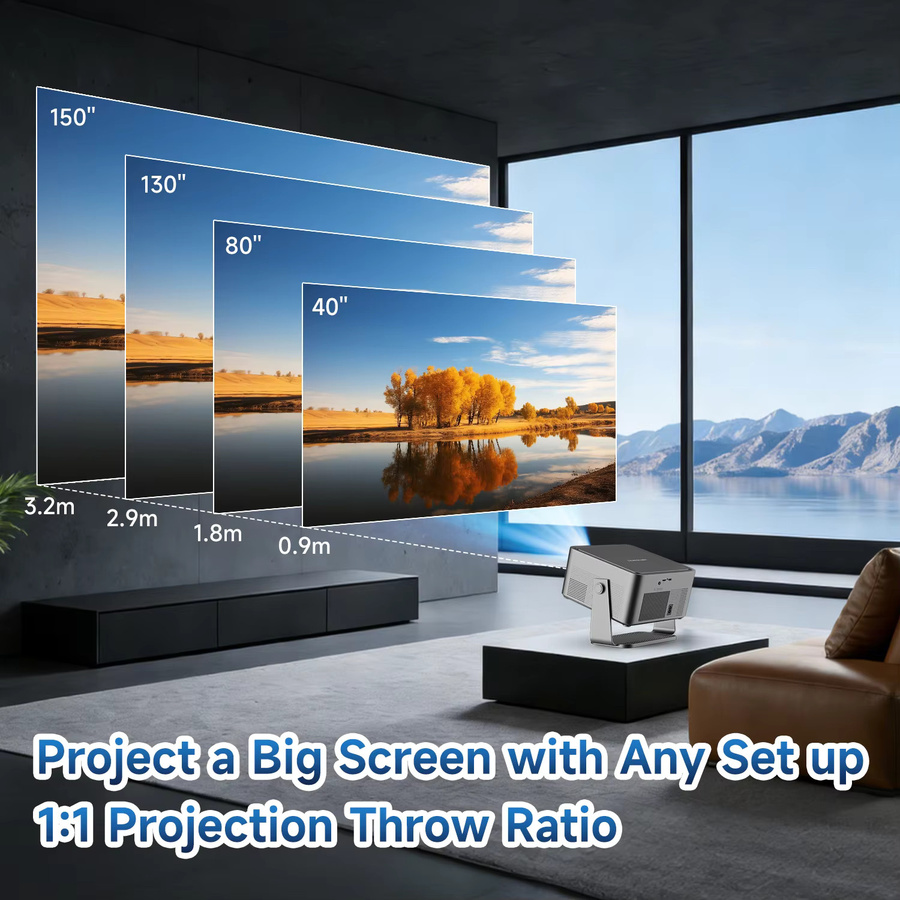 Magcubic HY450GTV Heimkino-Projektor mit Google TV, 4K UHD, 1100 ANSI, Autofokus und HDR10 - Bild 5
