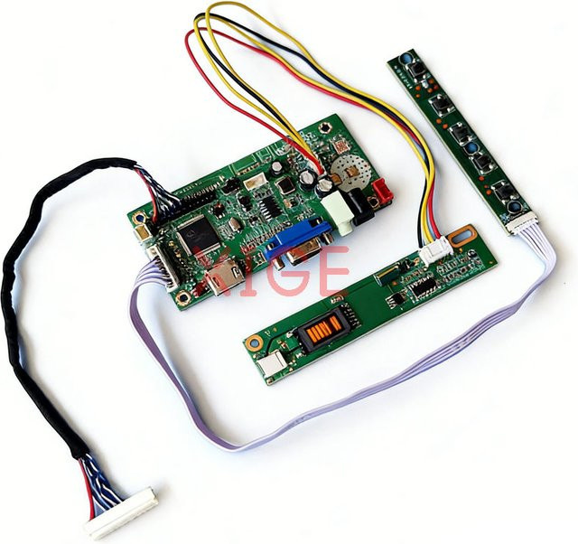 Display Drive Controller Board Kit für LTN156AT01 LTN160AT01 N156B3 LTN160AT02 mit 30 Pin LVDS, VGA und HDMI, Auflösung 1366x768, 1-CCFL, Multicolor - Bild 1