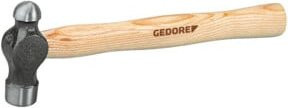 Gedore 8601 Englischer Schlosserhammer mit Kugel aus Stahl und Holzgriff, Multicolor - Bild 1