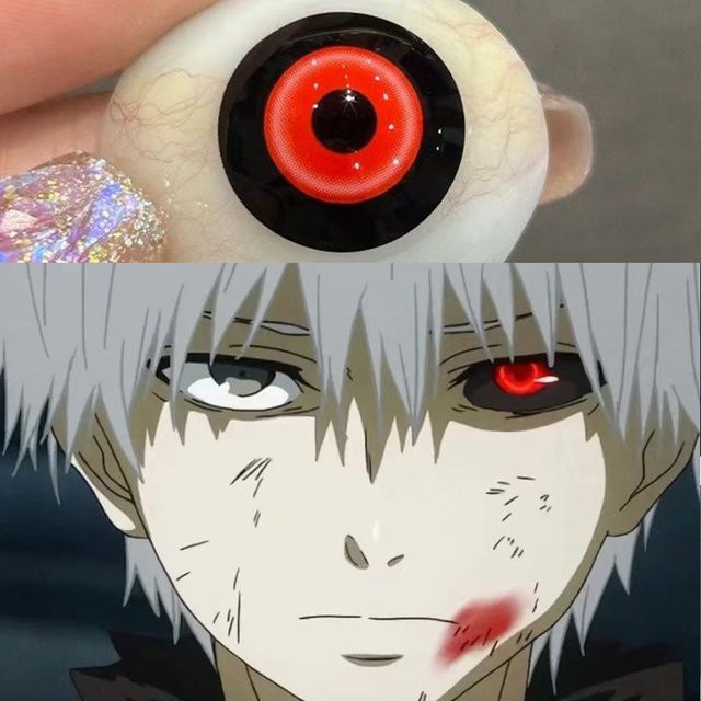 JeweLens Kaneki Ken Cosplay Farbkontaktlinsen, 2 Stück - Bild 1