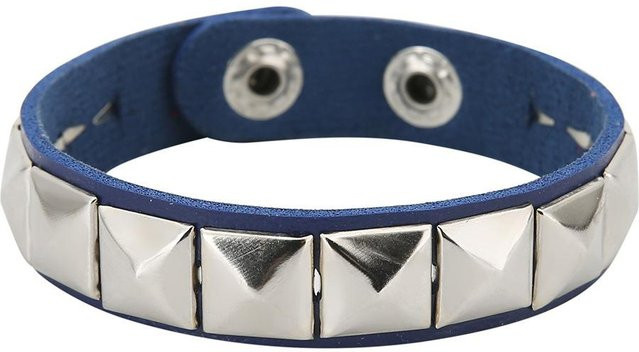 Armband Leder, blau, Unisex - Bild 1